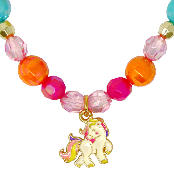 Pink Poppy |  Unicorn Rainbow Charm Necklace & Bracelet