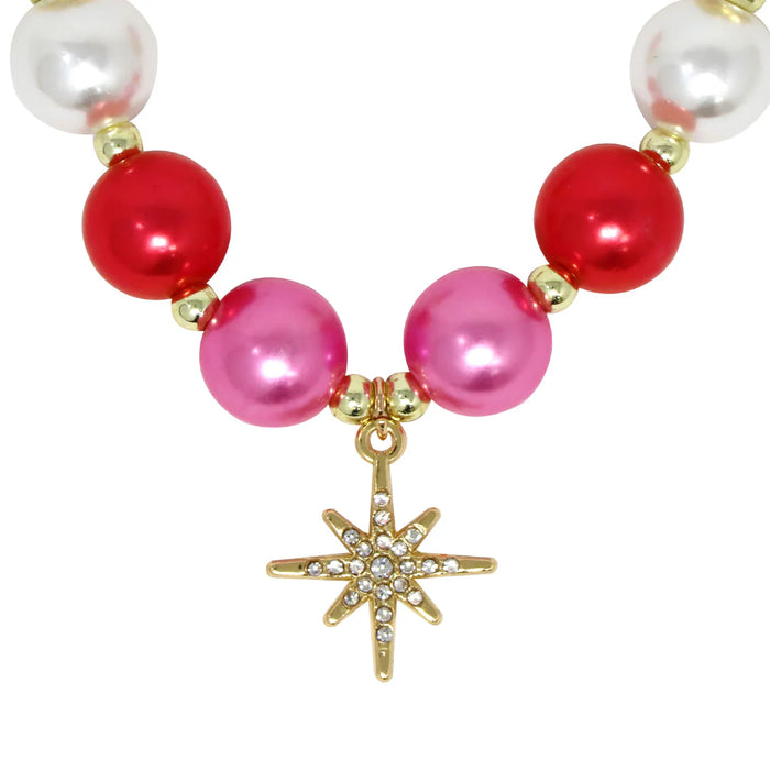 Pink Poppy |  Necklace & Bracelet Set with Sparkly Star Charm