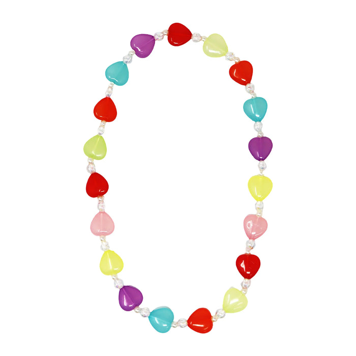 Pink Poppy |  Rainbow Heart Necklace