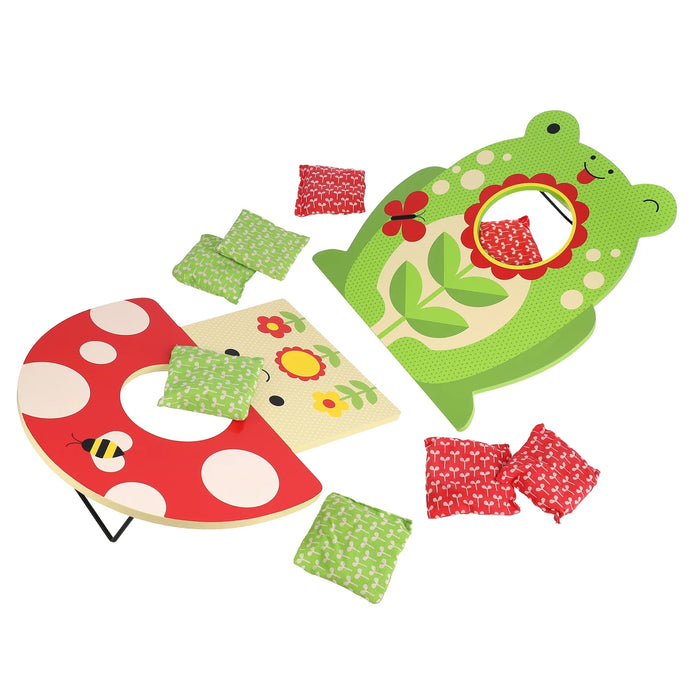 Petit Collage | Toadstool Toss Wooden Cornhole Game