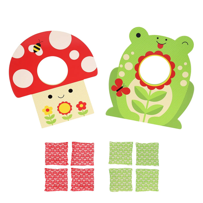 Petit Collage | Toadstool Toss Wooden Cornhole Game