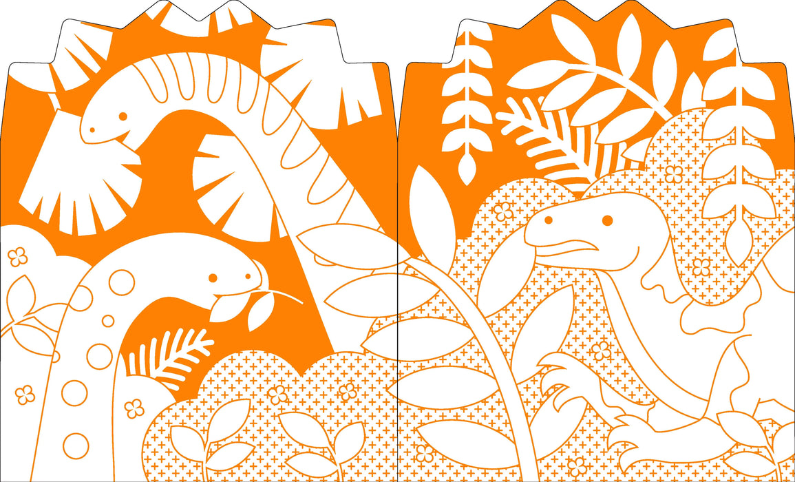 Petit Collage Colouring Book with Stickers - Dinosaurs