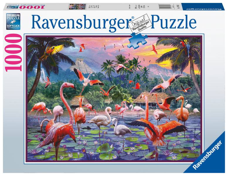 Ravensburger Puzzle | 1000pc | Pink Flamingos