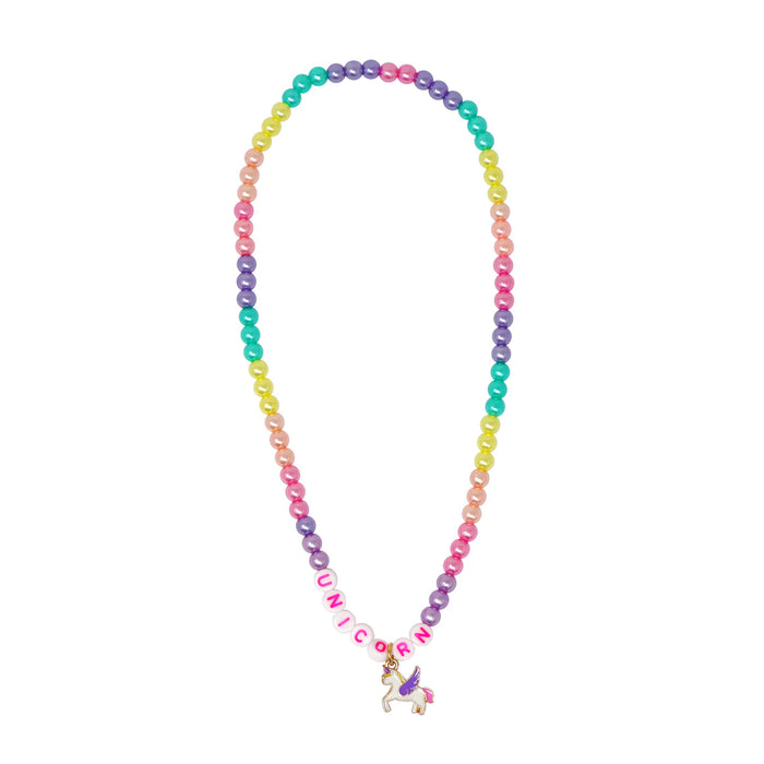 Pink Poppy |  BFF Unicorn Rainbow Pearl Necklace Set