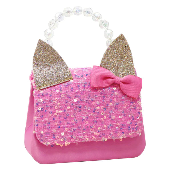 Pink Poppy | Handbag / Shoulder Bag | Sparkly Sequin Hard Handbag