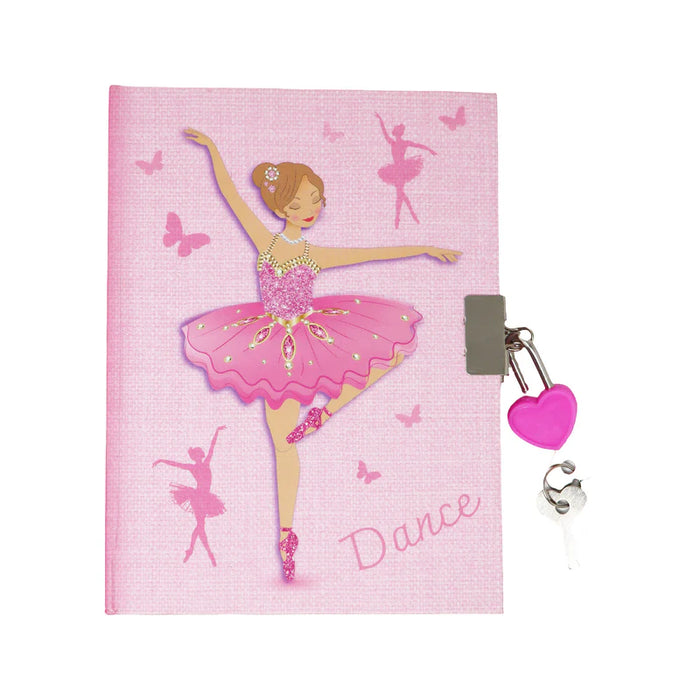 Pink Poppy | Lockable Diary | Bejewelled Ballerina Scented