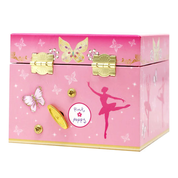 Pink Poppy | Musical Jewellery Box | Butterfly Ballet - Small