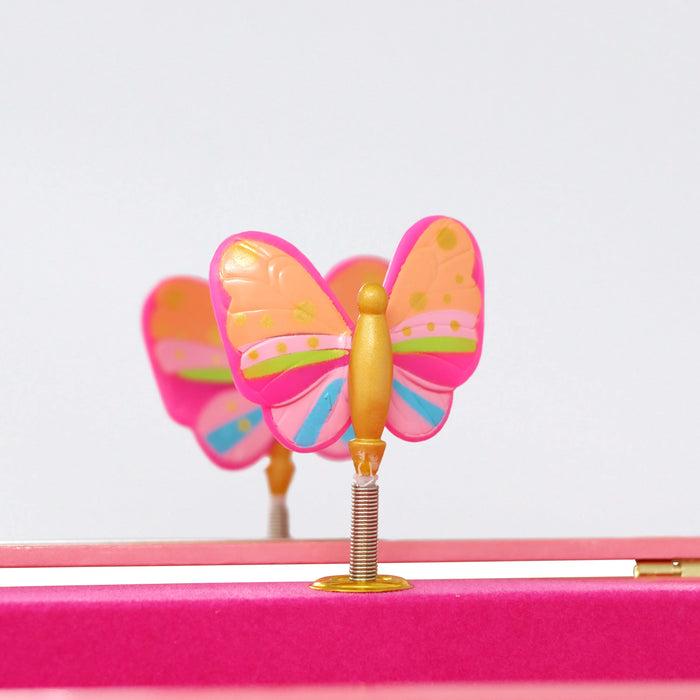 Pink Poppy | Musical Jewellery Box | Butterfly Large