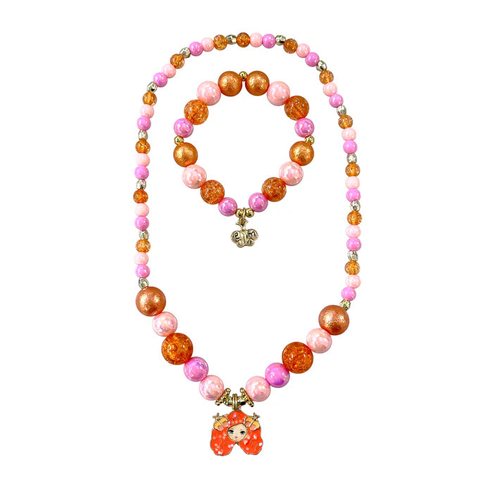 Pink Poppy |  Necklace & Bracelet Set - Emma Memma