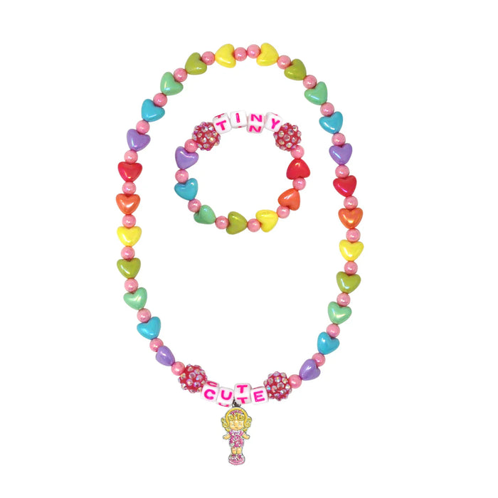 Pink Poppy |  Necklace & Bracelet Set - Polly Pocket