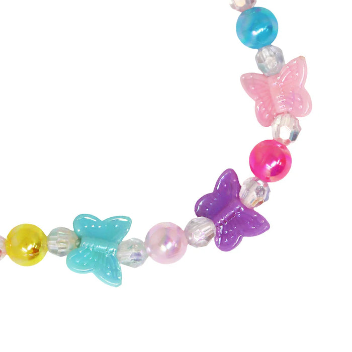 Pink Poppy | Butterfly Necklace & Bracelet Set
