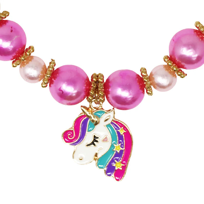 Pink Poppy | Unicorn Necklace & Bracelet Set