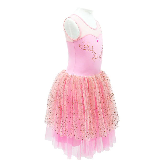 Pink Poppy | Pirouette Princess Dress with Rose Gold Glitter Print