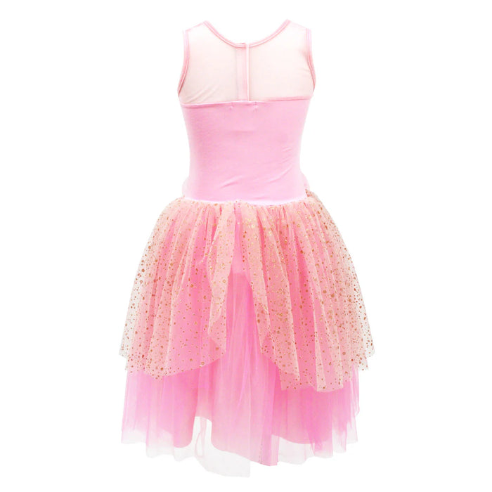 Pink Poppy | Pirouette Princess Dress with Rose Gold Glitter Print