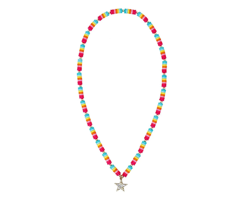 Pink Poppy | Rainbow Star Sparkle Necklace