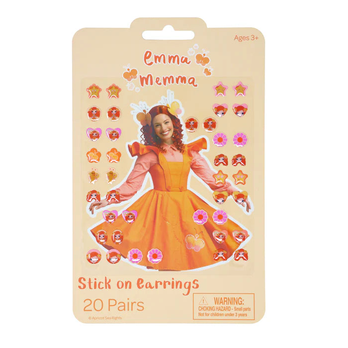 Pink Poppy | Stick-on Earrings | Emma Memma