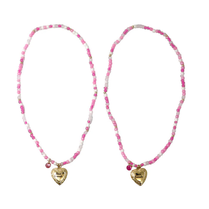 Pink Poppy | BFF Locket Necklace Set