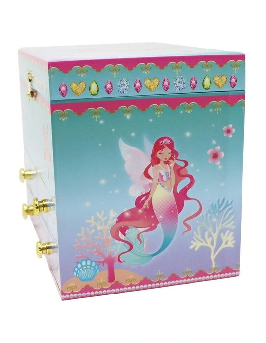 Pink Poppy | Musical Jewellery Box | Shimmering Mermaid - Medium