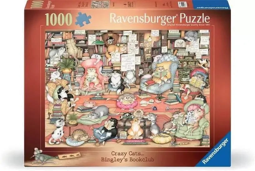 Ravensburger Puzzle | 1000pc | Crazy Cats - Bingley's Bookclub