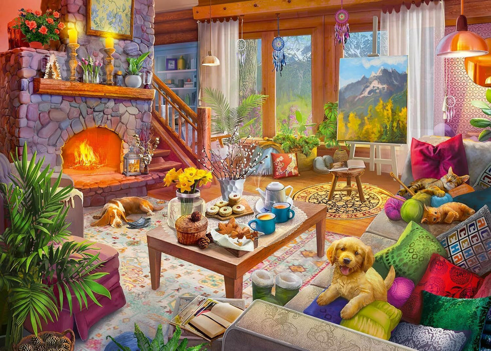 Ravensburger Puzzle | 1000pc | Cozy Cabin