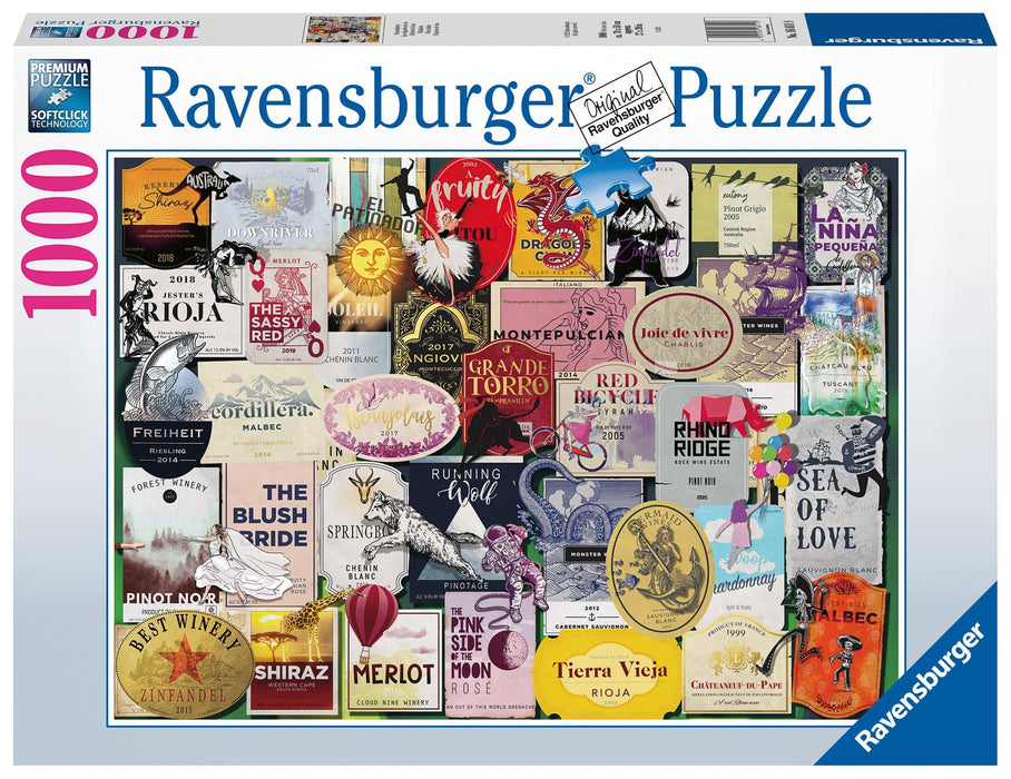 Ravensburger Puzzle | 1000pc | Wine Labels