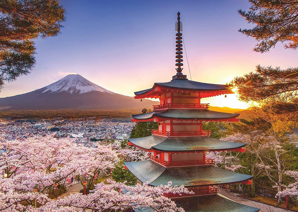 Ravensburger Puzzle | 1000pc | Mount Fuji Cherry Blossom View
