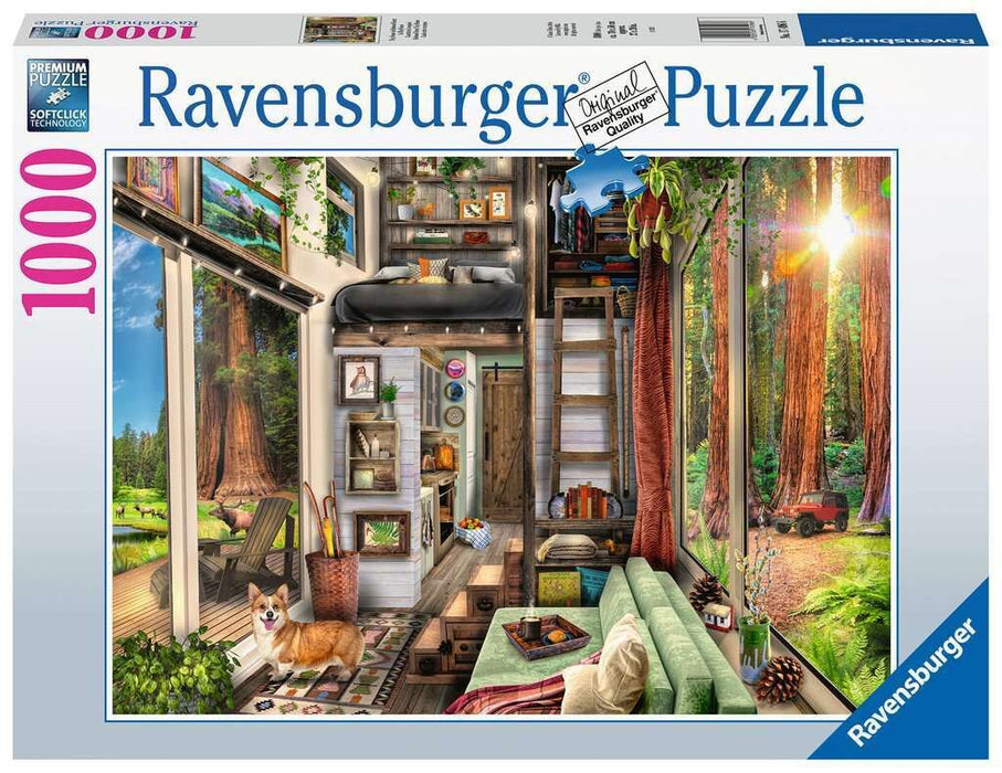 Ravensburger Puzzle | 1000pc | Redwood Forest Tiny House