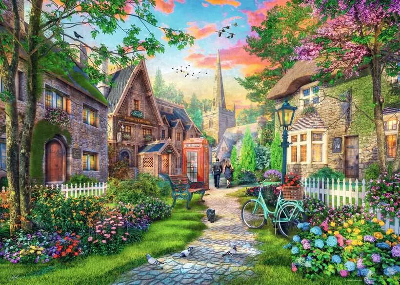 Ravensburger Puzzle | 1000pc | Church Lane