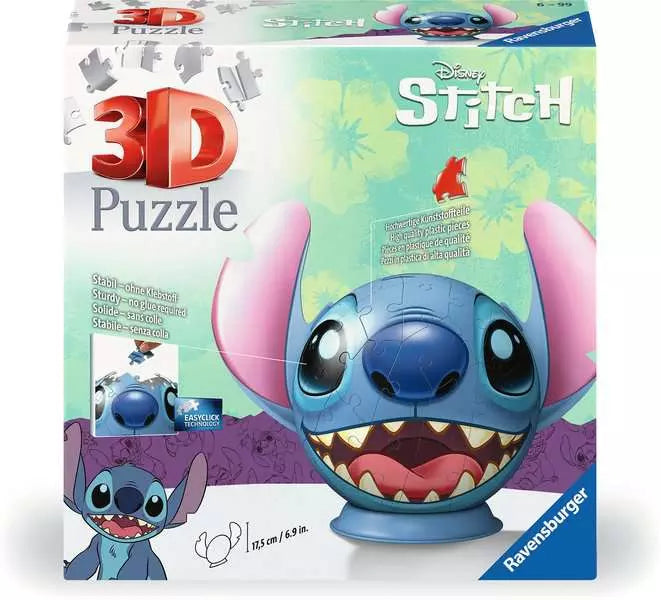 Ravensburger | 3D Puzzle Ball | Disney Stitch with Ears