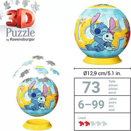 Ravensburger | 3D Puzzle Ball | Disney Stitch