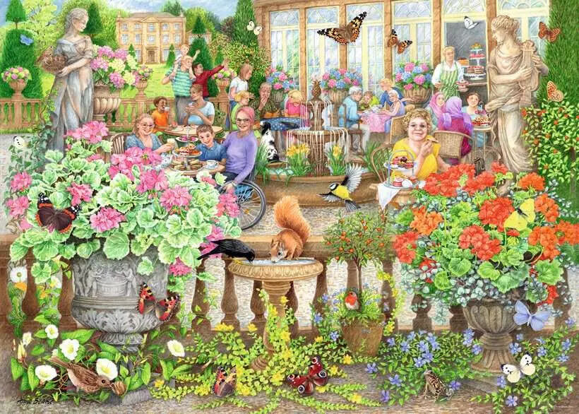 Ravensburger Puzzle | 1000pc | Cozy Cafe 2 - The Orangery