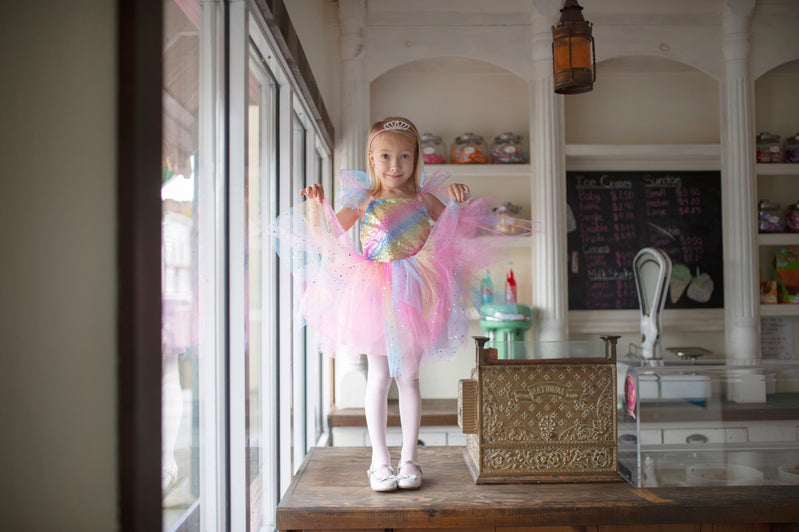 Rainbow Fairy Dress with Wings
