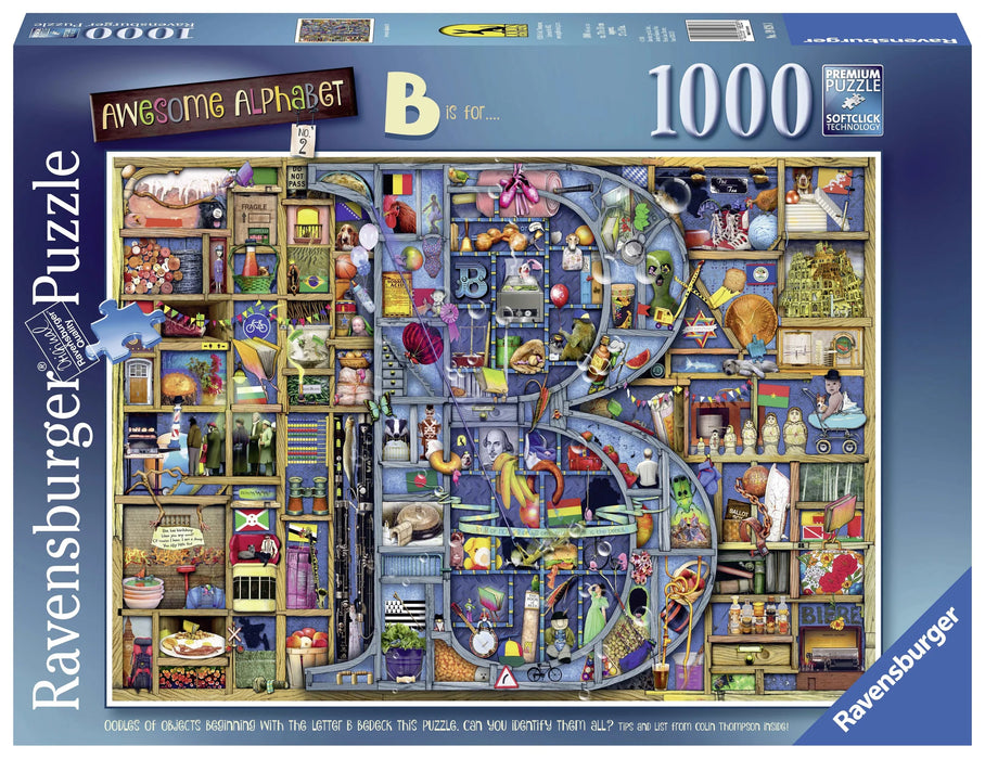 Ravensburger Puzzle | 1000pc | Awesome Alphabet B