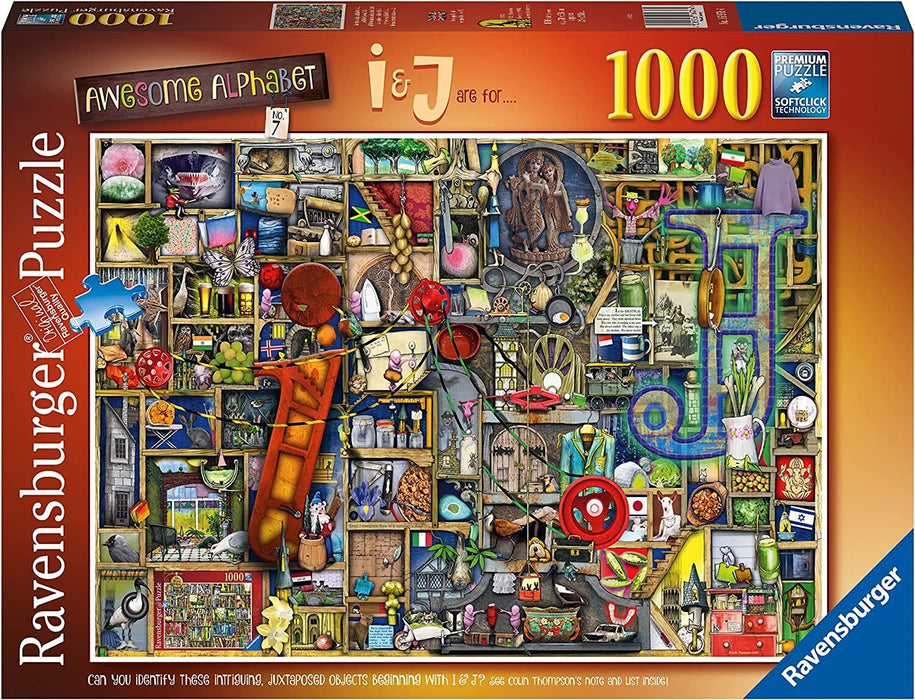 Ravensburger Puzzle | 1000pc | Colin Thompson Awesome Alphabet I & J