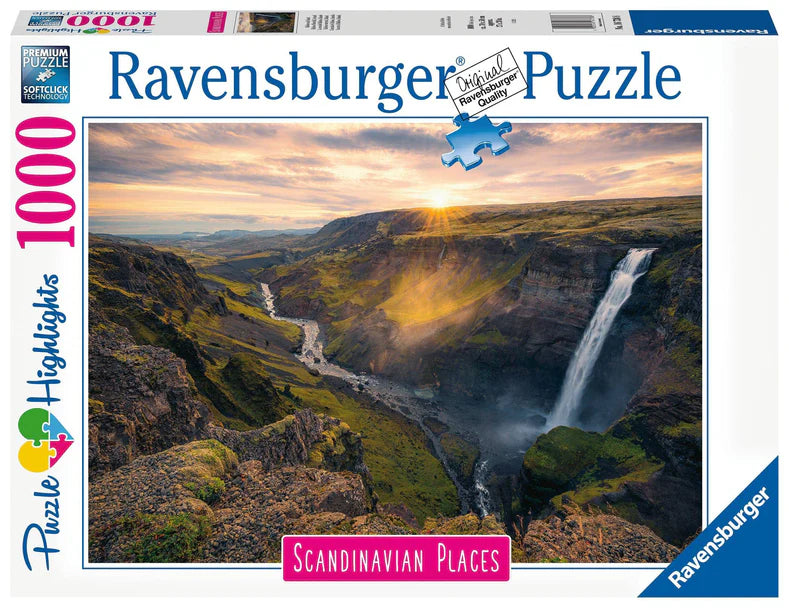 Ravensburger Puzzle | 1000pc | Haifoss Waterfall Iceland