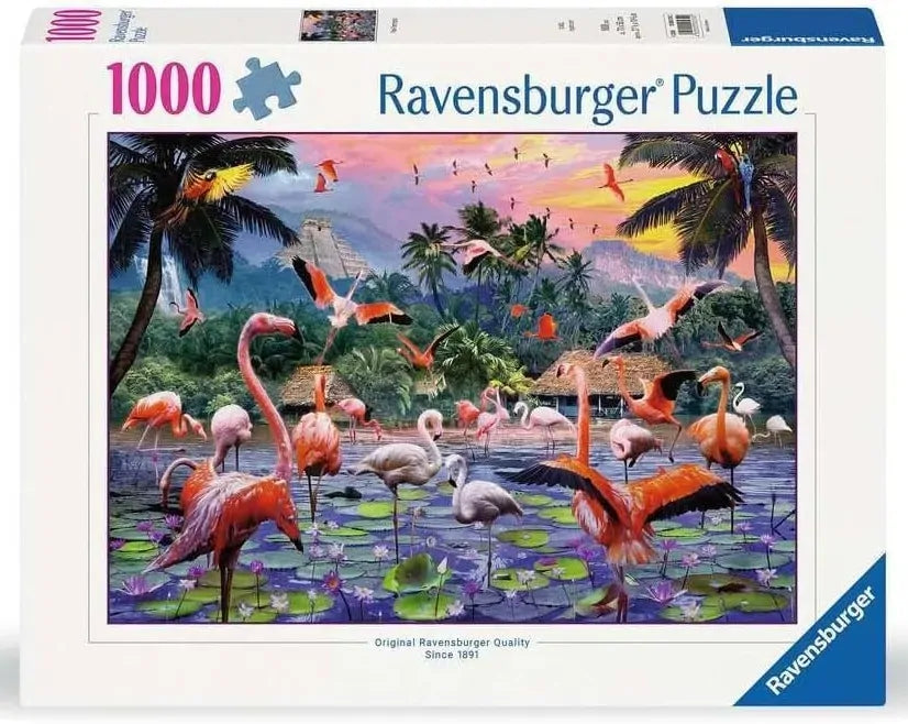 Ravensburger Puzzle | 1000pc | Pink Flamingos