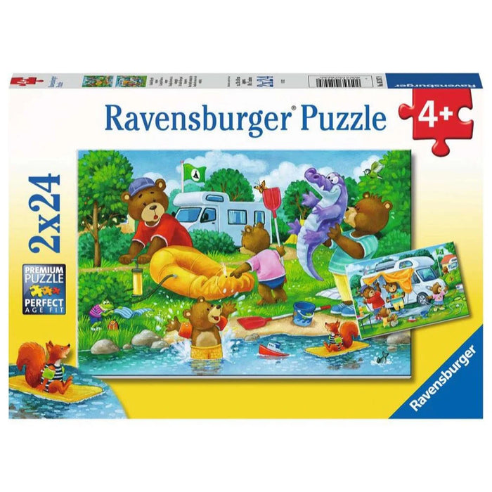 Ravensburger Puzzle 2x24pc Bear Family Camping Trip