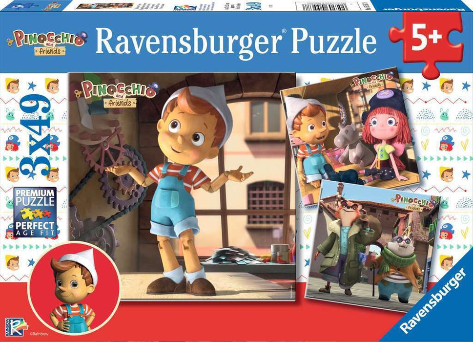 Ravensburger Puzzle | 3x49pc | Pinocchio and Friends