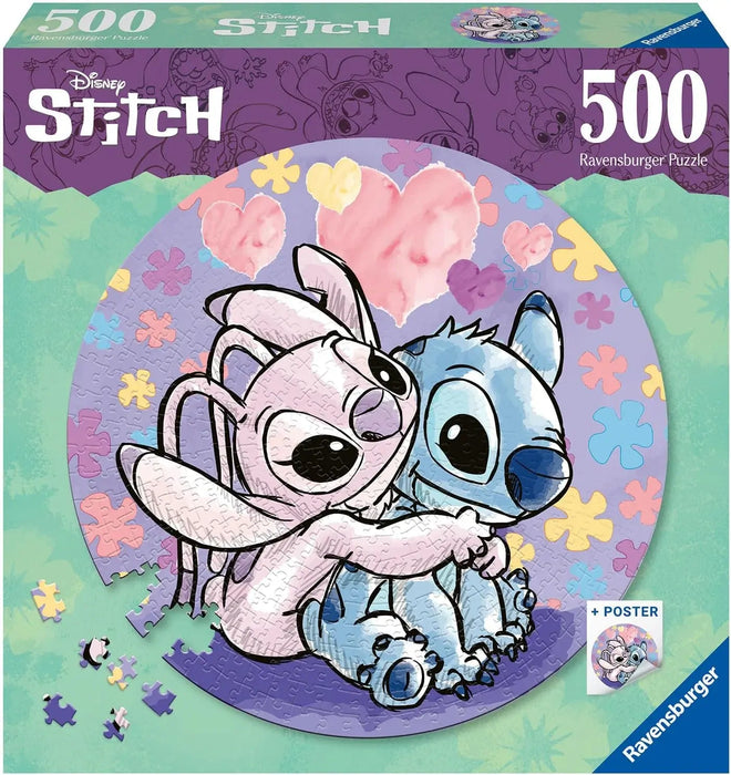 Ravensburger Puzzle | 500pc | Disney | Stitch Round