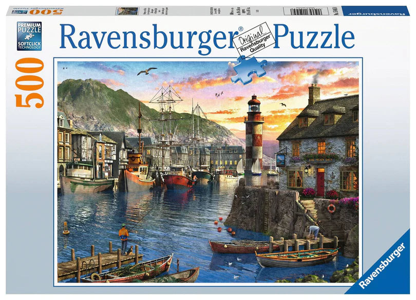 Ravensburger Puzzle | 500pc | Sunrise at the Port