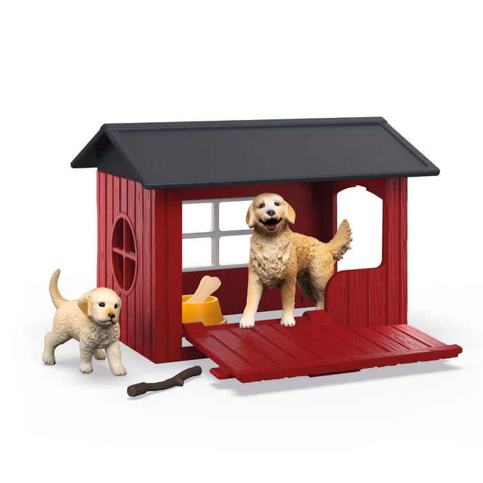 Schleich | Farm World | Dog Kennel with Golden Retriever