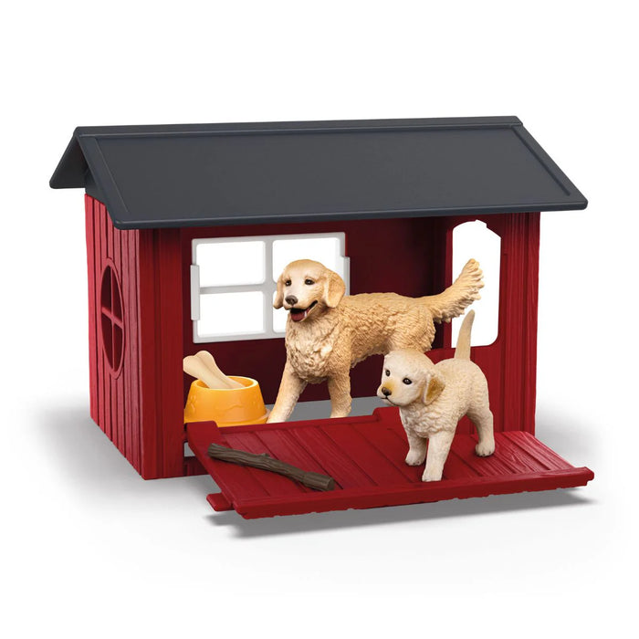 Schleich | Farm World | Dog Kennel with Golden Retriever