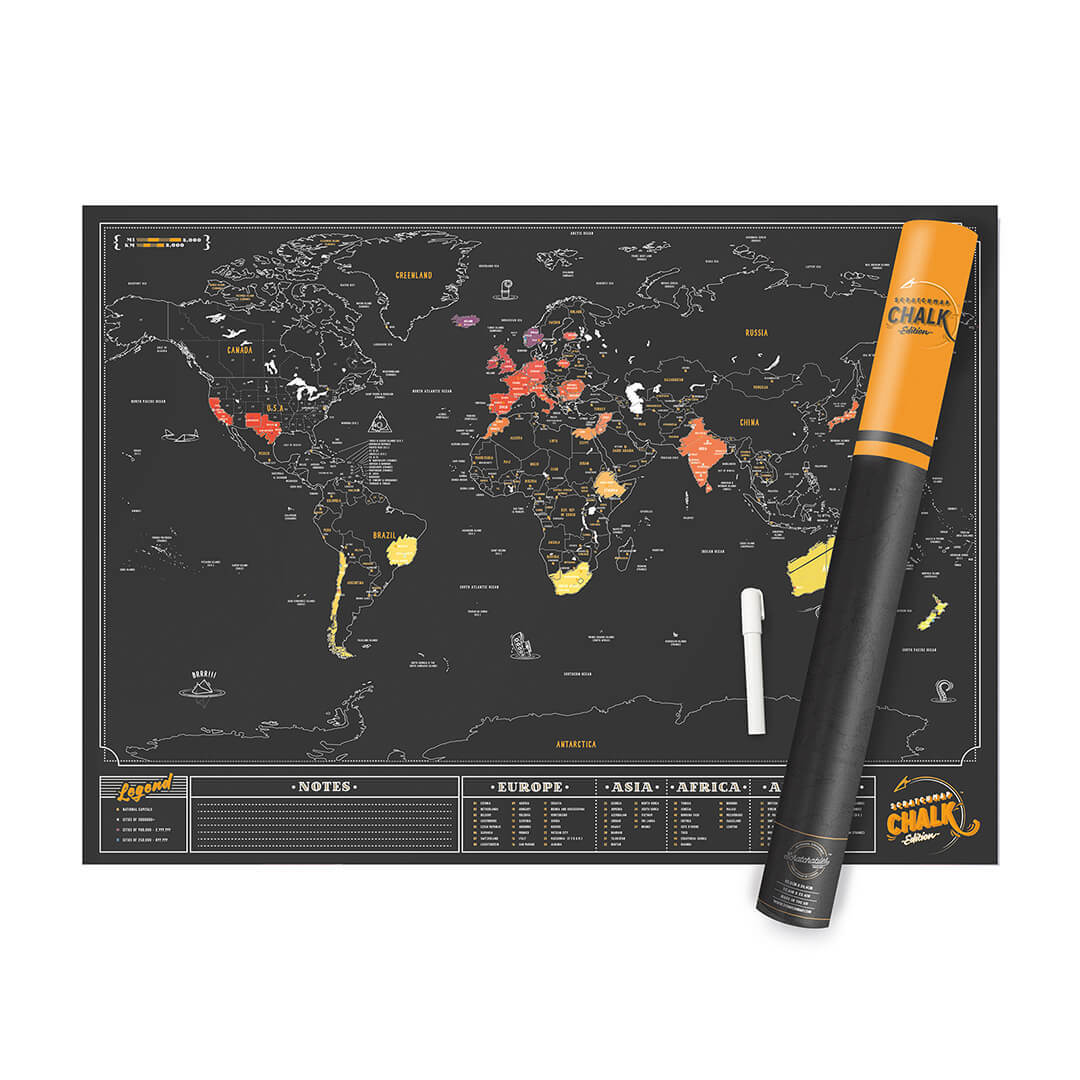 Scratch Map | Chalk Edition — Delightful Rainglow