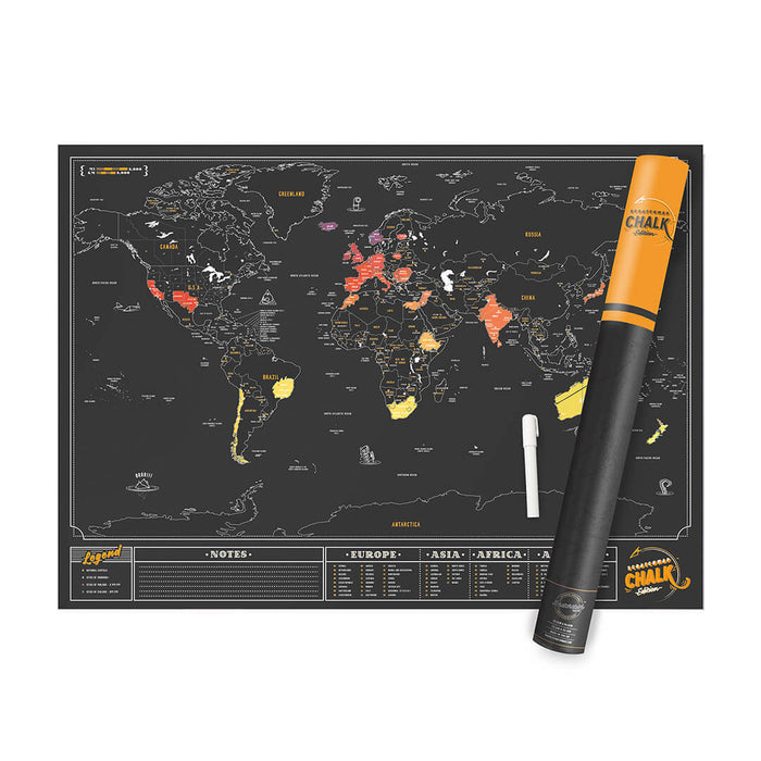 Scratch Map | Chalk Edition