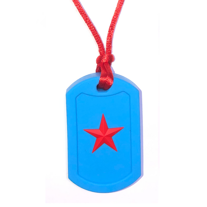 Sensory Chew Necklace | Dog Tag - Star