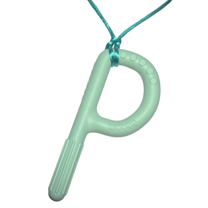 Sensory Chew Necklace | Textured P Shape