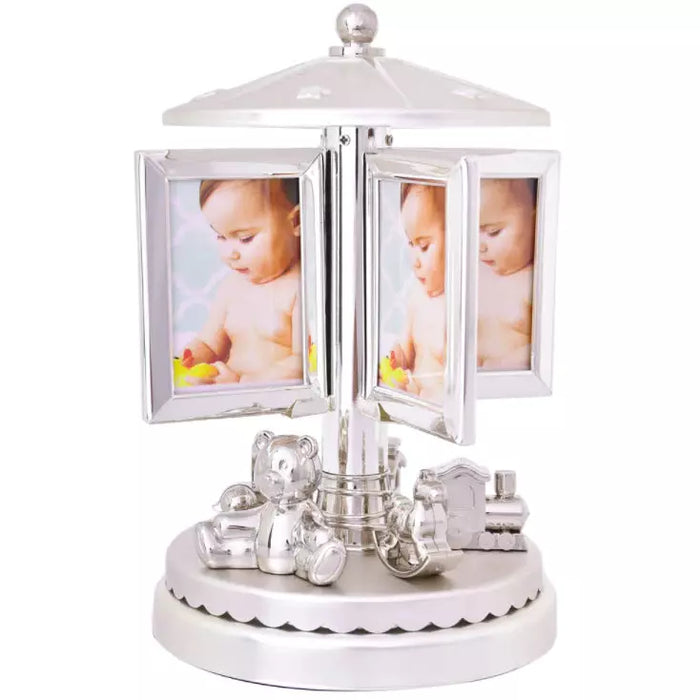 Silver Baby Musical Carousel with Frames