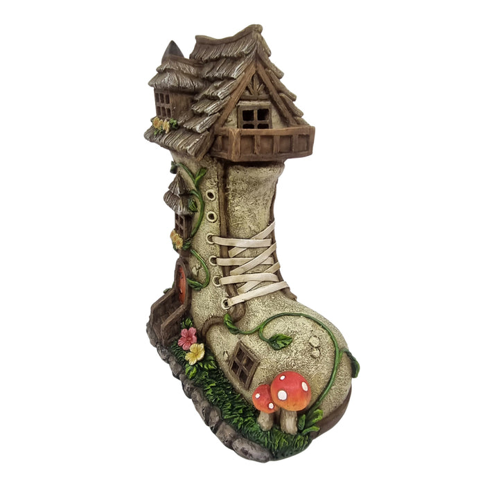 Solar Fairy Garden Boot / House