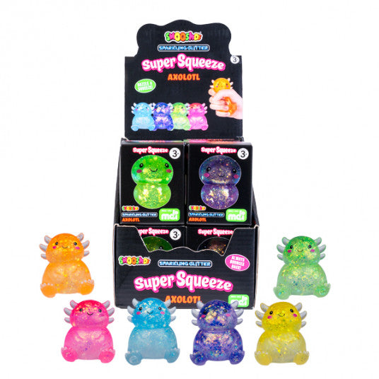 Smoosho's |  Super Squeeze Sparkling Glitter Axolotl