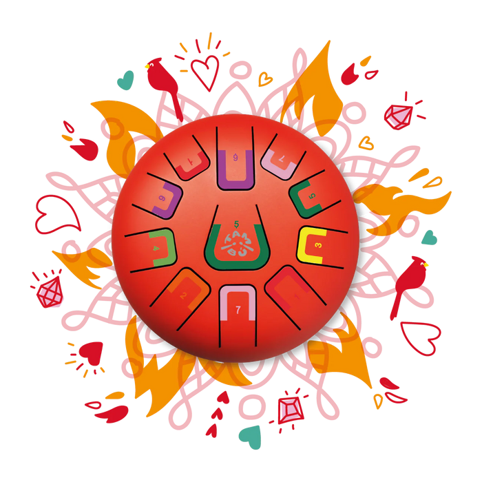 Tambú Metal Drum - Scarlet Sunset